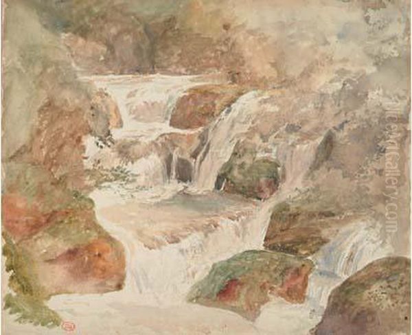 Les Eaux-bonnes, Pyrenees-atlantiques Oil Painting by Paul Huet