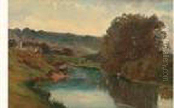 Soleil Du Matin, Ile Seguin Oil Painting by Paul Huet