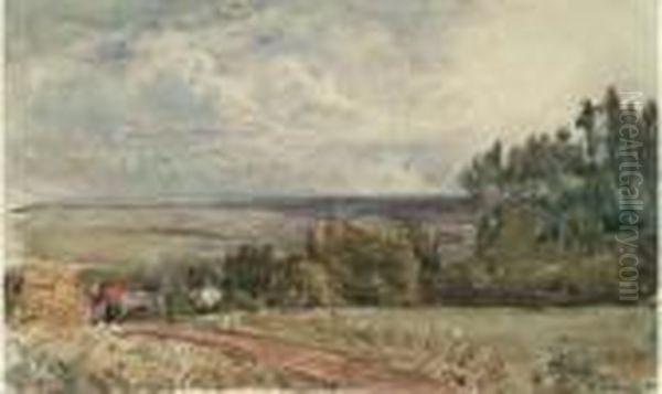 La Route De Sceaux Vers Fontenay-aux-roses Oil Painting by Paul Huet