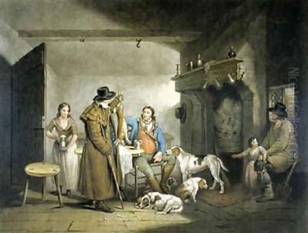 Inside a Country Alehouse Oil Painting by Morland, G. & Ward, J.