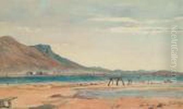 Toulon Pris De La Seyne, 1838 Ou 1841 Oil Painting by Paul Huet