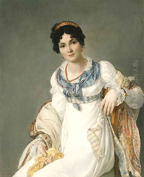 Portrait of a woman Oil Painting by Francois Henri Mulard