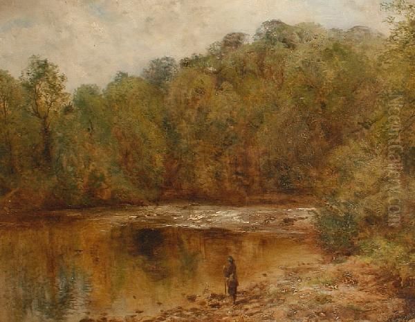 The Woodland Pool Oil Painting by William Huggins