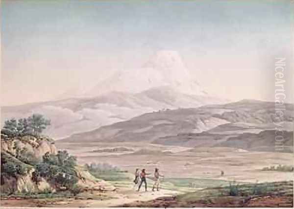 View of Cajambe Oil Painting by Marchais, Pierre Antoine