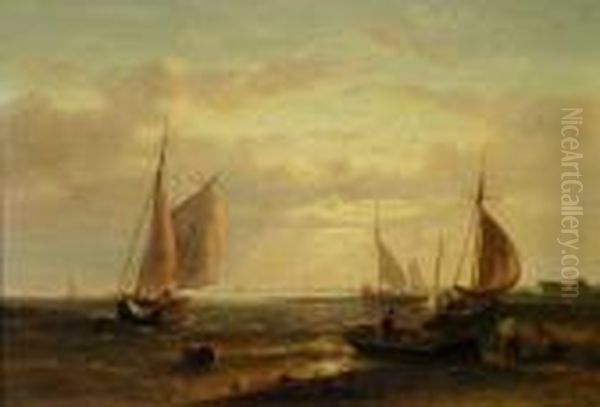 On The Zuyderzee Oil Painting by Abraham Hulk Jun.