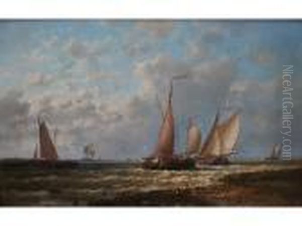 A Breeze On The Scheldt Oil Painting by Abraham Hulk Jun.