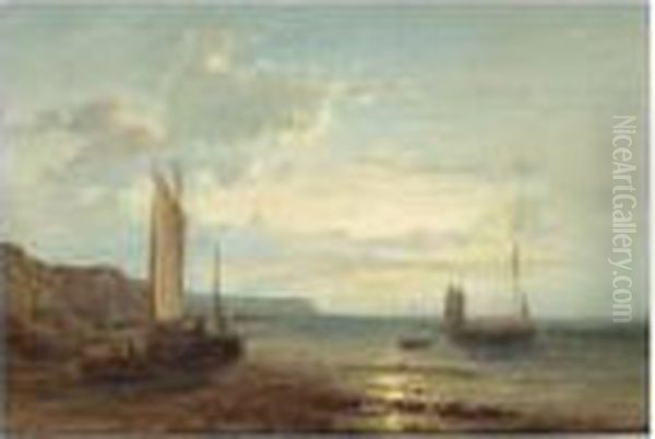 On The Scheldt Oil Painting by Abraham Hulk Jun.