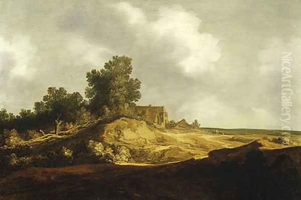 Landscape with a Cottage 1629 Oil Painting by Pieter Molijn