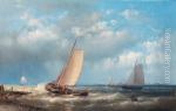 Full Sails Oil Painting by Abraham Hulk Jun.