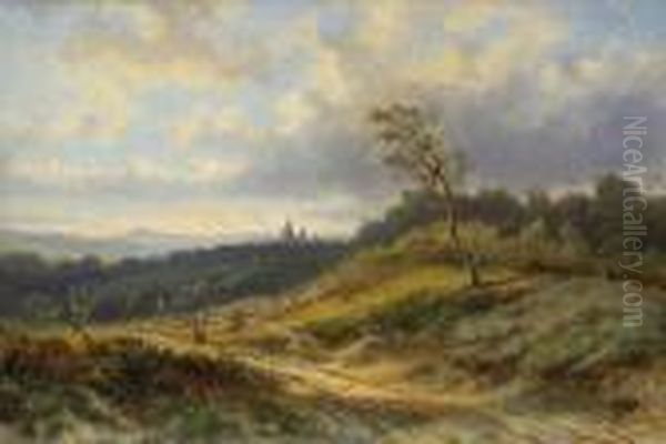 Landschaft Mit Schafhirten Oil Painting by Abraham Hulk Jun.