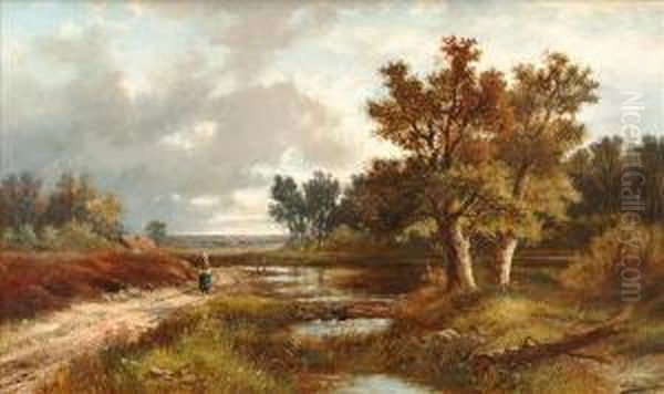 Jnr. Near Oswestry,salop Oil Painting by Abraham Hulk Jun.