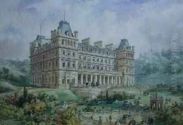 View of a proposed hotel Tunbridge Wells Oil Painting by Thomas, George Murray, James &