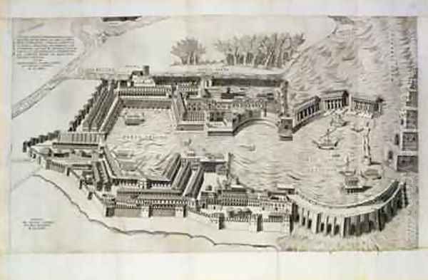 Plan of the port of Ostia Antica Oil Painting by Giulio de Musi