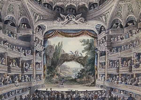 The Comedie Francaise Oil Painting by Meunier