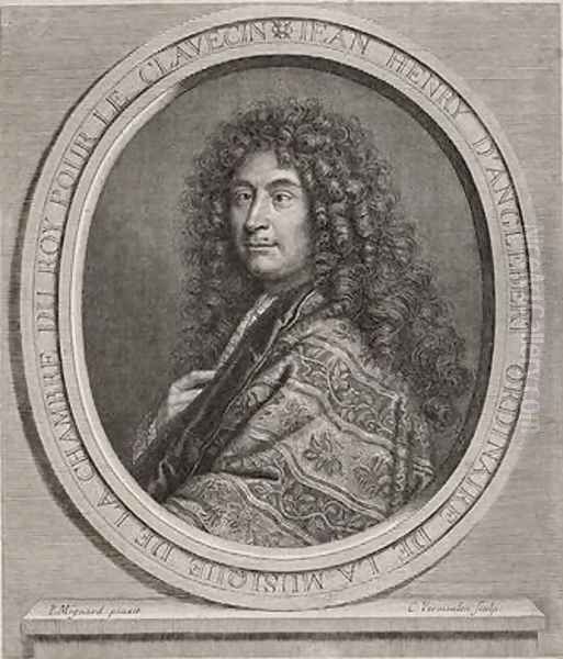 Jean-Henri DAnglebert 1635-91 engraved by Cornelius Vermeulen 1642-92 Oil Painting by Paul Mignard