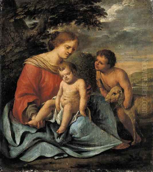 The Madonna and Child with the Infant Saint John the Baptist Oil Painting by Paul Mignard