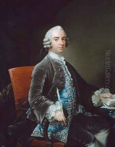 John Larpent 1710-97 Chief Clerk of the Northern Department 1749 Oil Painting by Gabriel Mathias