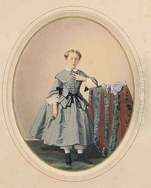 Portrait of Madeleine de Malaret one of the Petites Filles Modeles of the Countess de Segur Oil Painting by Freres Mayer