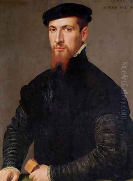 Portrait of Simon Renard 1513-73 1553 Oil Painting by Giacomo Antonio Moro