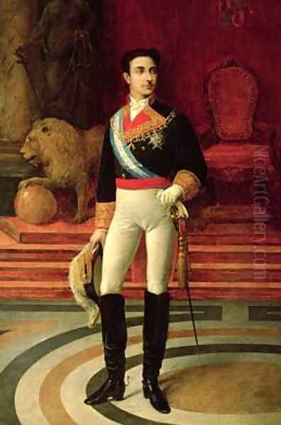 Portrait of Alfonso XII 1857-85 Oil Painting by Salvador Martinez Cubells