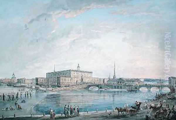 View of Stockholm from the Fersen Terrace Oil Painting by Elias Martin