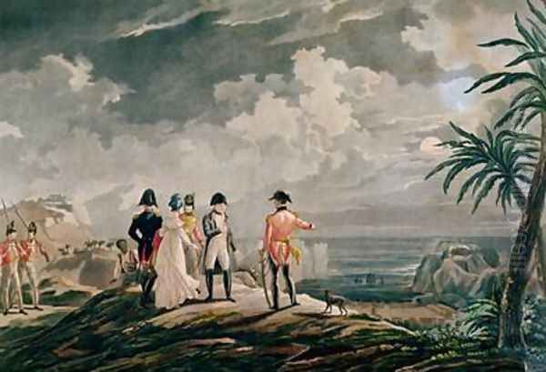 Napoleon Bonaparte 1769-1821 on St Helena in 1816 Oil Painting by Martinet, Francois