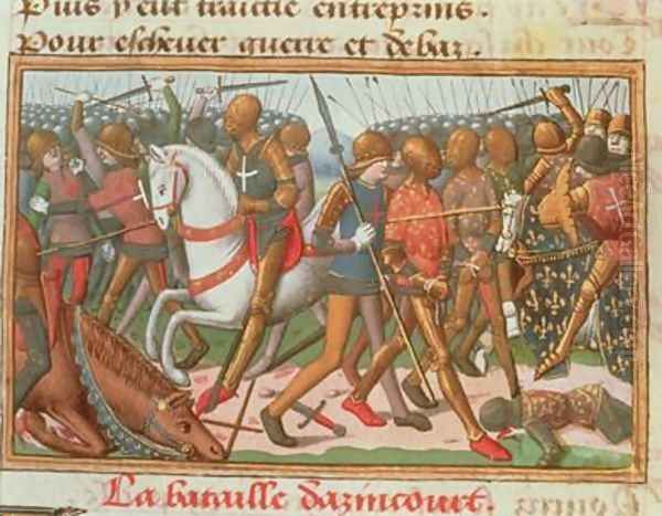 The Battle of Agincourt Oil Painting by de Paris (known as Auvergne) Martial