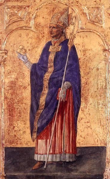 Saint Nicholas of Bari Oil Painting by di Giovanni di Bartolo Matteo