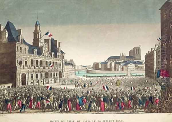 The Arrival of the Duke of Orleans at the Hotel de Ville 31st July 1830 Oil Painting by Mavski