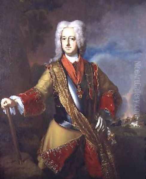 The Marquis de Galles 1726 Oil Painting by Andreas Moller