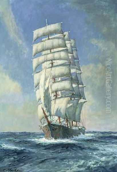 Unnamed clipper ship Oil Painting by Claude Marks