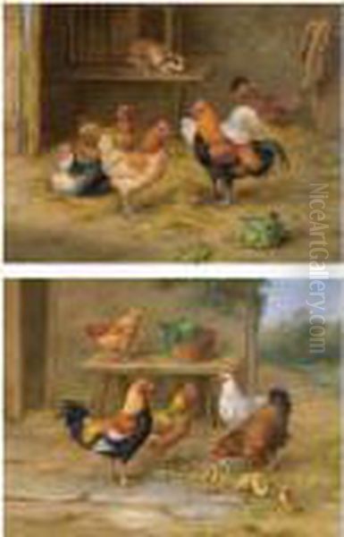 The New Brood; An Intruder Oil Painting by Edgar Hunt