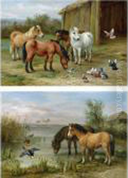 Farmyard Friends Oil Painting by Edgar Hunt