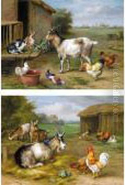 Feeding Time Oil Painting by Edgar Hunt