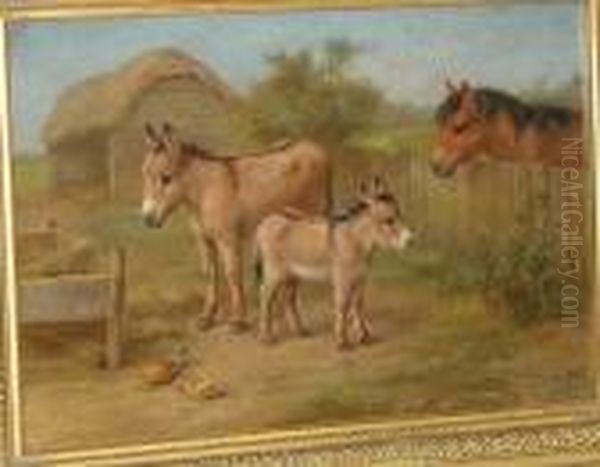 Farmyard Friends Oil Painting by Edgar Hunt