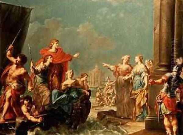 The Departure of Aeneas Oil Painting by Giuseppe (Il Sansons) Marchese