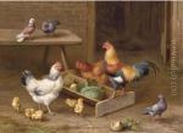 Farmyard Friends Oil Painting by Edgar Hunt