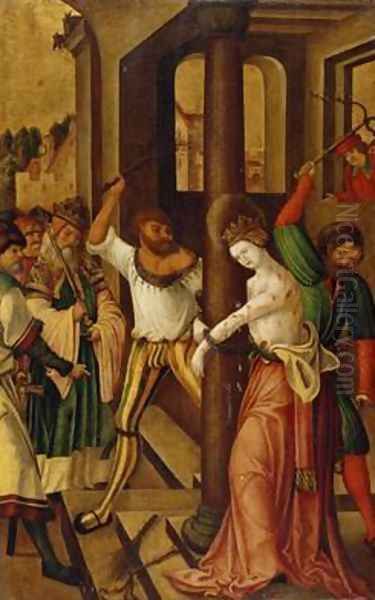 The Flagellation of St Catherine 1514 Oil Painting by H.G. Monogrammist