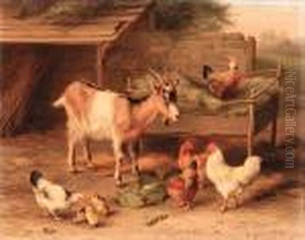 A Shared Meal Oil Painting by Edgar Hunt