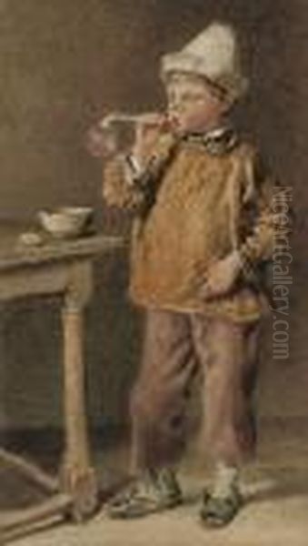 Bubbles Oil Painting by William Henry Hunt