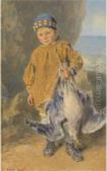 A Fisher Boy Oil Painting by William Henry Hunt