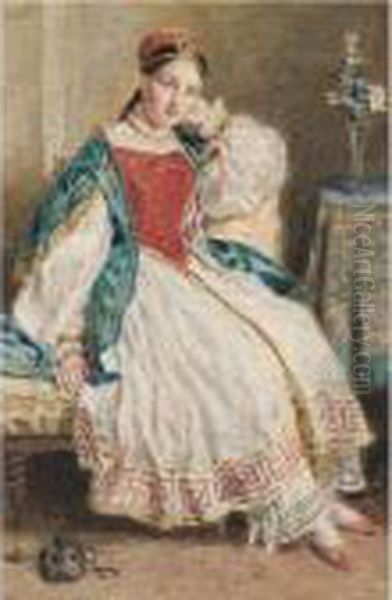 A Circassian Lady Oil Painting by William Henry Hunt