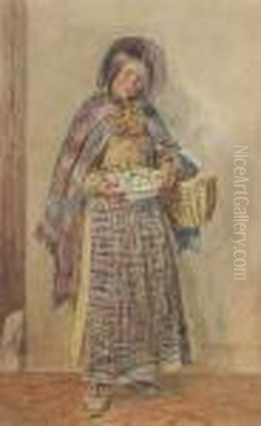 The Primrose Seller Oil Painting by William Henry Hunt