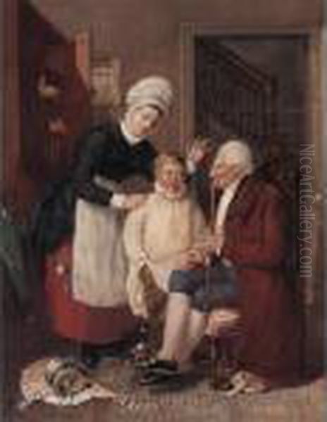 The Dentist's Surgery Oil Painting by William Henry Hunt