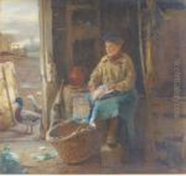 Asking For Trouble Oil Painting by William Henry Hunt