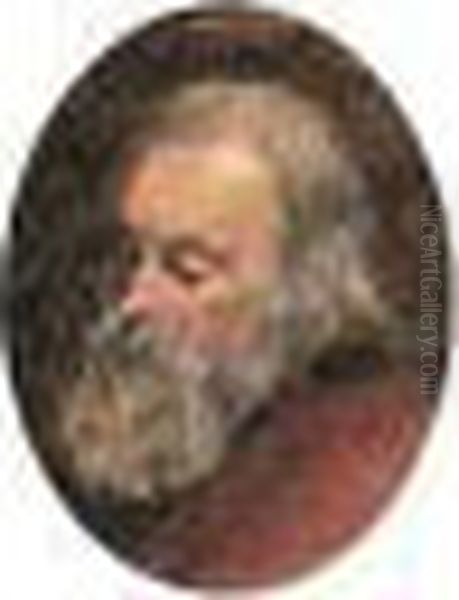 Study Of The Head Of An Old Man Oil Painting by William Henry Hunt