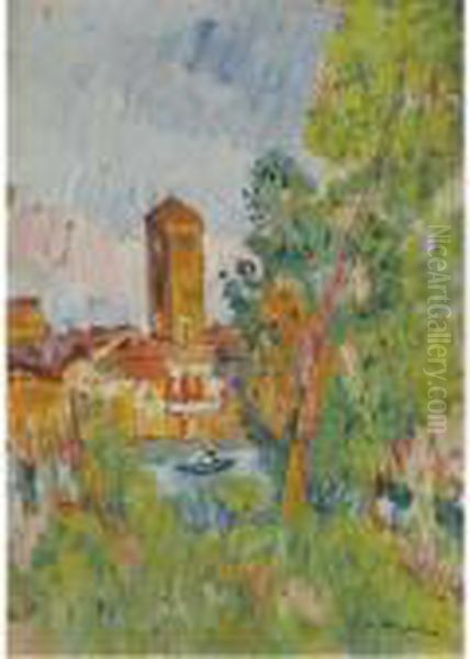 Torcello Oil Painting by George Leslie Hunter