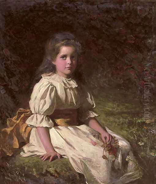 Portrait of Irene Beech (1887-1946), daughter of Colonel Rowland John Beech Oil Painting by William Miller