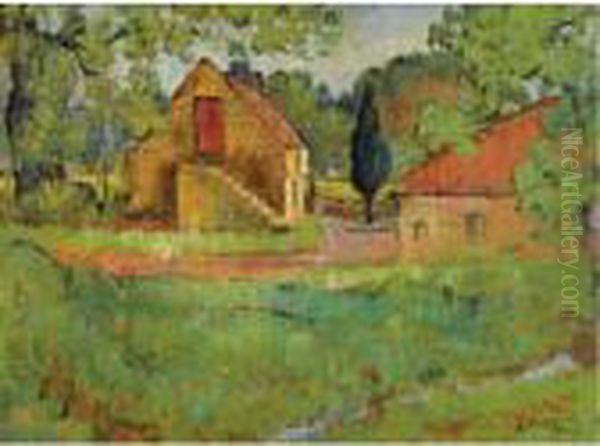 The Old Mill, Fife Oil Painting by George Leslie Hunter