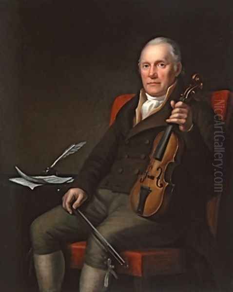 William Marshall 1748-1833 Scottish fiddler and composer 1817 Oil Painting by John Moir